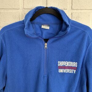 Vintage Shippensburg University Fleece 1/4 Zip Blue Mens Small MV Sport